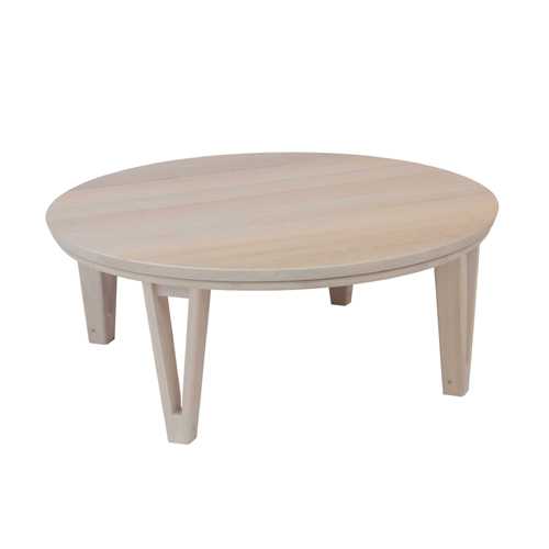 JAPAN 円形こたつ KEN 90cm ホワイトウォッシュ 丸型 こたつテーブル : KEN JAPAN 円形こたつ 90cm ホワイトウォッシュ 丸型